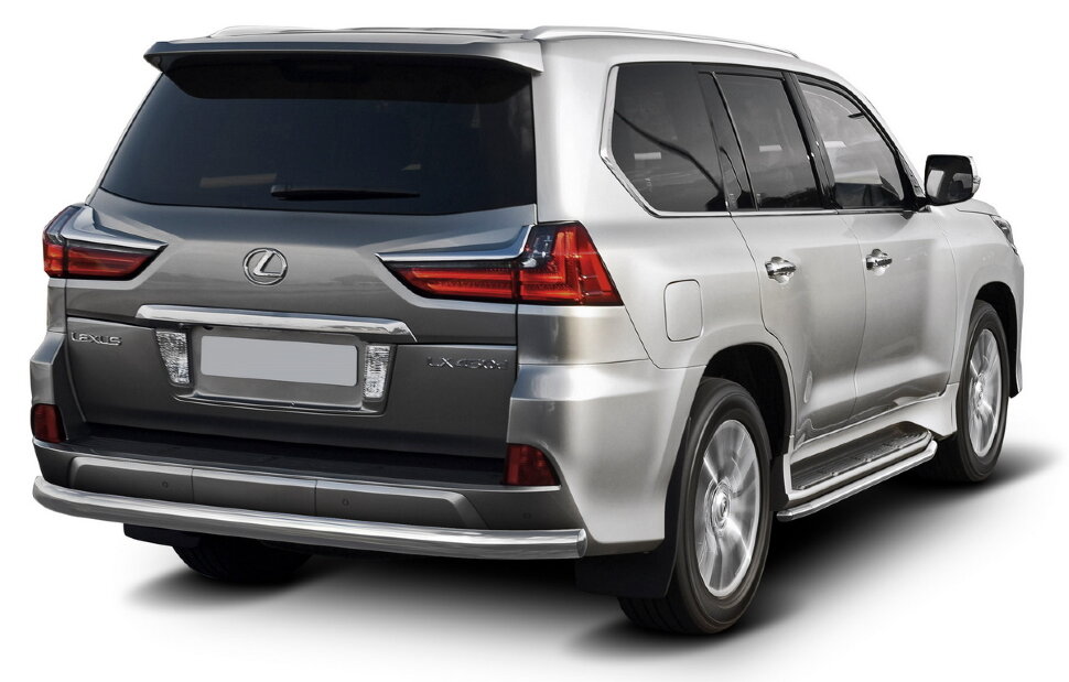 Защита штатных порогов d57 Rival для Lexus LX III рестайлинг 2015-н.в., нерж. сталь, 2 шт., R.3210.006 купить недорого
