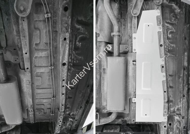 Защита тормозных магистралей Rival для Chery Tiggo 8 2020-н.в., алюминий 3 мм, с крепежом, штампованная, 333.0930.1