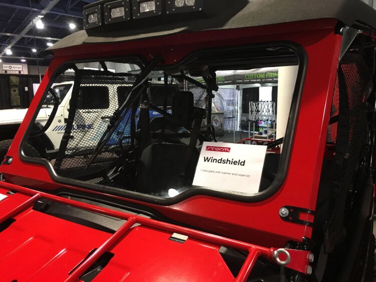 Лобовое стекло с дворником и омывателем для Honda Квадроциклов Pioneer 1000/1000-5