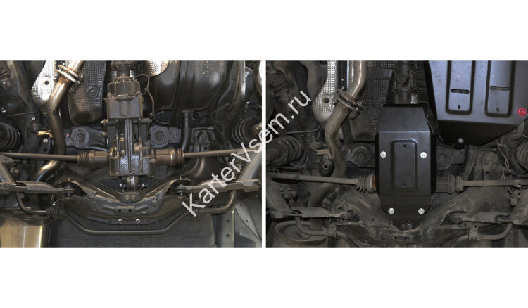 Защита редуктора АвтоБроня для Haval H2 МКПП 4WD 2014-2020, штампованная, сталь 1.8 мм, с крепежом, 111.09403.1