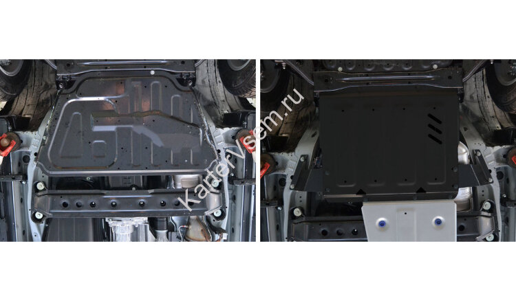 Защита КПП АвтоБроня для Mitsubishi Pajero IV 2006-2020 (устанавл-ся совместно с 111.04003.2), штампованная, сталь 1.8 мм, с крепежом, 111.04044.1