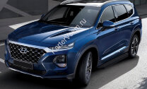 Пороги площадки (подножки) "Premium-Black" Rival для Hyundai Santa Fe IV 2018-2021, 180 см, 2 шт., алюминий, A180ALB.2307.1 купить недорого