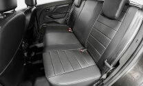 Авточехлы Rival Строчка (зад. спинка 40/60) для сидений Lada Xray 2015-н.в., эко-кожа, черные, SC.6004.1