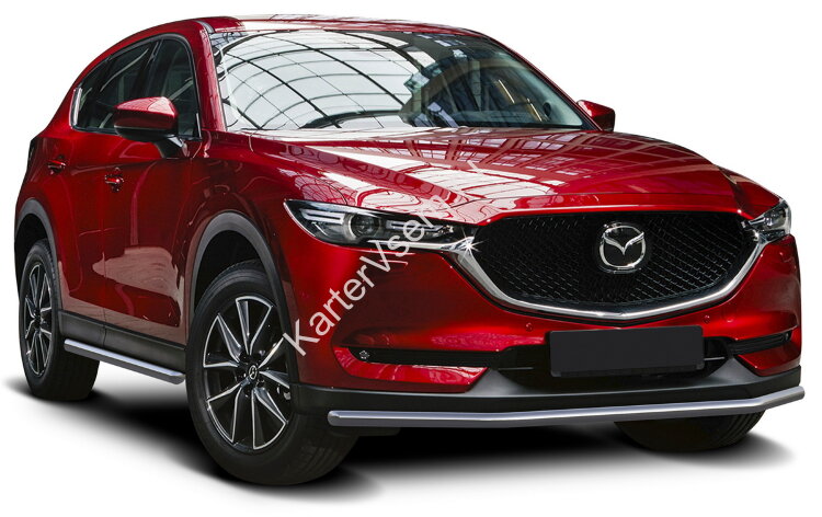 Защита порогов d42 Rival для Mazda CX-5 II 2017-н.в., нерж. сталь, 2 шт., R.3804.002 купить недорого