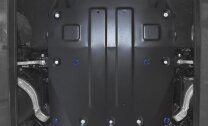 Защита картера Rival для Kia Stinger 4WD 2017-н.в., сталь 1.8 мм, с крепежом, штампованная, 111.2841.1