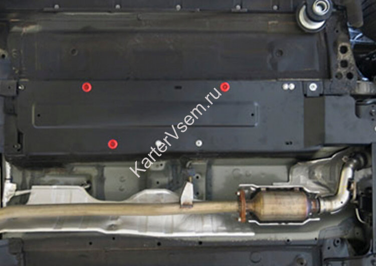 Защита топливных трубок АвтоБроня для Nissan X-Trail T32 2015-2018, штампованная, сталь 1.8 мм, с крепежом, 111.04161.1