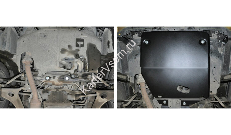 Защита картера АвтоБроня для Subaru XV I CVT 2011-2017, сталь 1.8 мм, с крепежом, 111.05421.1