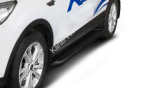 Пороги на автомобиль "Black" Rival для Ford Kuga II рестайлинг 2016-н.в., 180 см, 2 шт., алюминий, F180ALB.1804.2