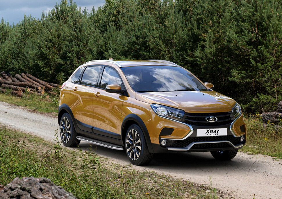 Пороги площадки (подножки) "Premium" Rival для Lada Xray Cross 2018-н.в., 173 см, 2 шт., алюминий, A173ALP.6005.1 купить недорого