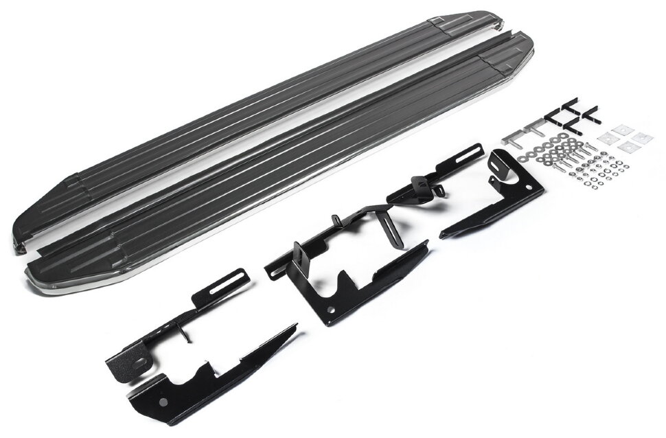 Пороги площадки (подножки) "Premium" Rival для Toyota Highlander U40 2007-2013, 180 см, 2 шт., алюминий, A180ALP.5704.1 лучшая цена