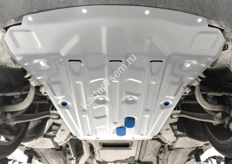 Защита картера Rival для BMW X6 F16 (xDrive35i) 2014-2020, штампованная, алюминий 3 мм, с крепежом, 333.0523.1