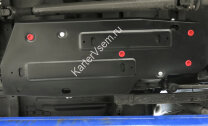 Защита топливного бака АвтоБроня для УАЗ Patriot I рестайлинг 2016-н.в., штампованная, сталь 3 мм, с крепежом, 222.06322.1