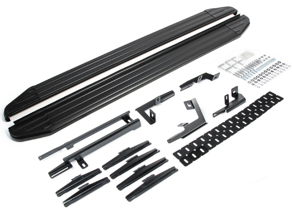 Пороги площадки (подножки) "Premium-Black" Rival для Toyota Highlander U50 2013-2020, 180 см, 2 шт., алюминий, A180ALB.5706.1 в официальном интернет магазине