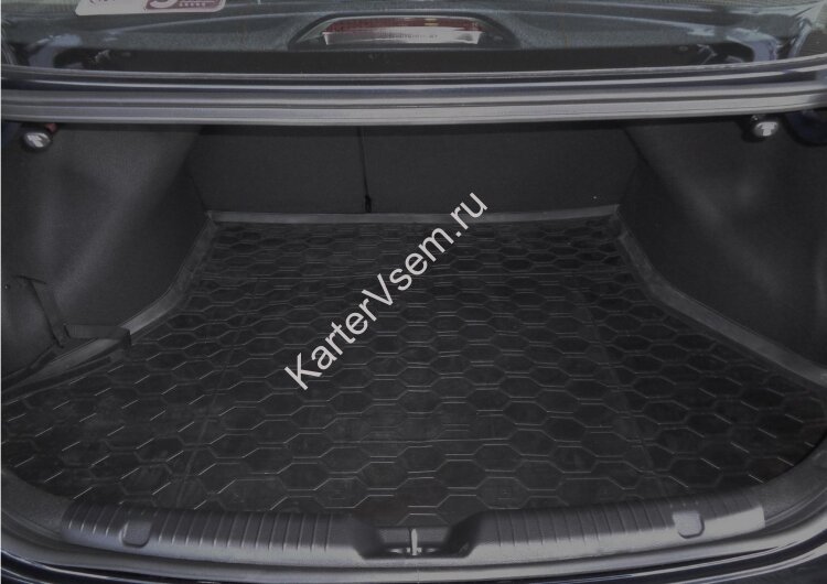 Коврик в багажник автомобиля Rival для Kia Cerato III поколение Classic седан 2018-2020, полиуретан, 12802002
