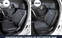 Авточехлы Rival Строчка (зад. спинка 40/60) для сидений Lada Xray 2015-н.в., алькантара/эко-кожа, черные, SC.6004.3