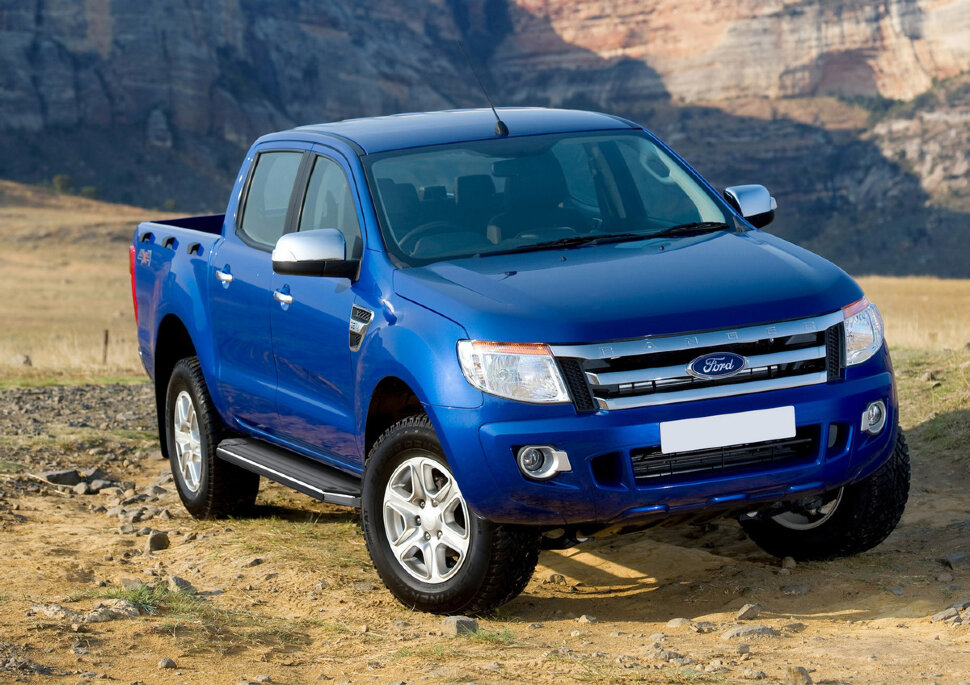Пороги площадки (подножки) "Premium" Rival для Ford Ranger III 2011-2015, 193 см, 2 шт., алюминий, A193ALP.1803.1 купить недорого
