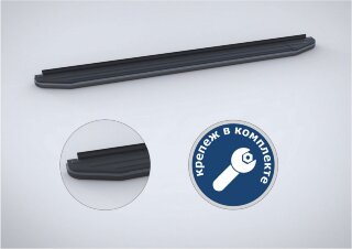 Пороги площадки (подножки) "Premium-Black" Rival для Kia Sportage V 2021-н.в., 180 см, 2 шт., алюминий, A180ALB.2313.1 высокого качества