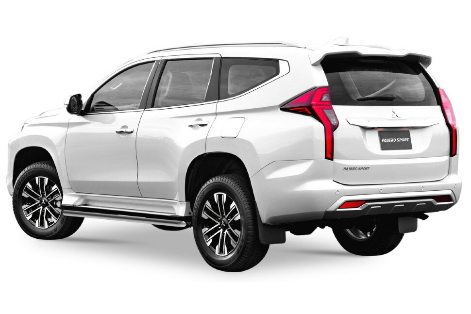 Защита штатных порогов d42 Rival для Mitsubishi Pajero Sport (Мицубиси Паджеро Спорт) III поколение рестайлинг 2021-н.в., нерж. Сталь, 2 шт., R.4017.004 купить недорого