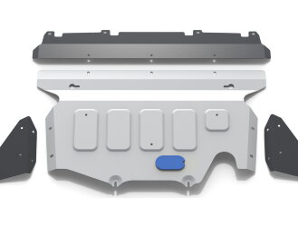 Защита картера Rival (увеличенная) для Subaru Forester V 4WD 2018-2021, штампованная, алюминий 3 мм, с крепежом, 333.5439.1