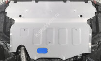 Защита картера Rival (увеличенная) для Subaru Forester V 4WD 2018-2021, штампованная, алюминий 3 мм, с крепежом, 333.5439.1
