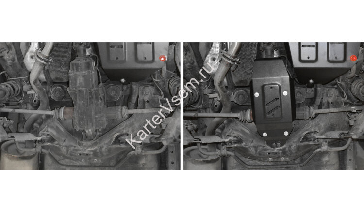 Защита редуктора АвтоБроня для Haval H6 4WD 2014-2020, штампованная, сталь 1.8 мм, с крепежом, 111.09406.1
