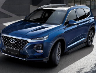 Пороги Hyundai Santa Fe IV  (подножки, площадки) F180ALB.2307.1