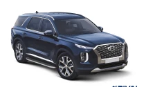 Пороги на автомобиль (подножки) "Premium" Rival для Hyundai Palisade 2020-н.в., 193 см, 2 шт., алюминий, A193ALP.2311.1