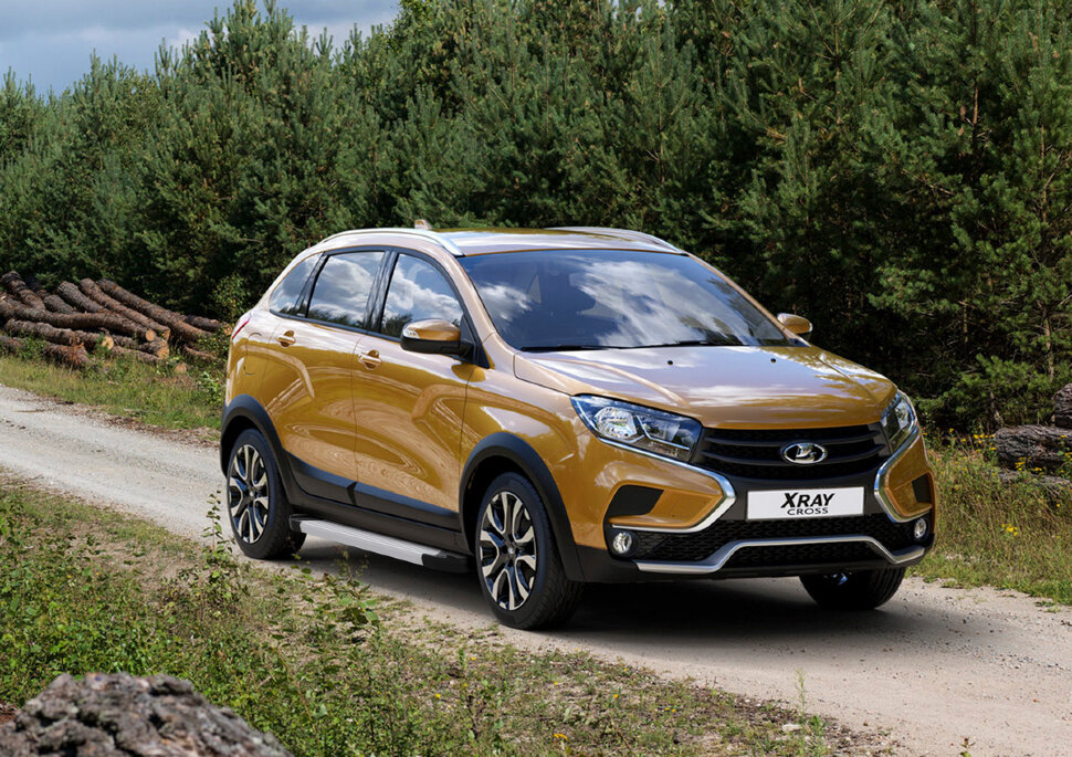 Пороги площадки (подножки) "Silver" Rival для Lada Xray Cross 2018-н.в., 173 см, 2 шт., алюминий, F173AL.6005.1 купить недорого
