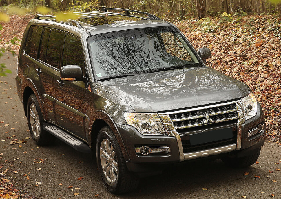 Пороги площадки (подножки) "Bmw-Style круг" Rival для Mitsubishi Pajero IV 2006-2014 2014-н.в., 173 см, 2 шт., алюминий, D173AL.4002.1 купить недорого