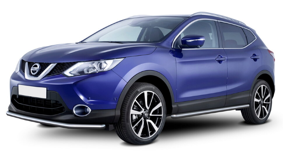 Защита порогов d57 Rival для Nissan Qashqai II 2014-2019 2019-н.в., нерж. сталь, 2 шт., R.4118.003 купить недорого