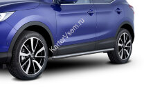Защита порогов d57 Rival для Nissan Qashqai II 2014-2019 2019-н.в., нерж. сталь, 2 шт., R.4118.003 с доставкой по всей России
