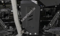 Защита редуктора АвтоБроня для Hyundai Santa Fe IV 2018-2021, штампованная, сталь 1.8 мм, с крепежом, 111.02376.1