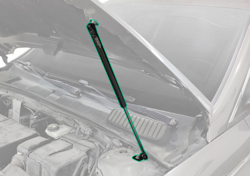 Газовые упоры капота Pneumatic для Ford Mondeo IV 2006-2015, 2 шт., KU-FD-MD04-00
