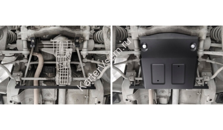 Защита КПП и переднего редуктора Rival для Chevrolet Niva 2002-2020, сталь 3 мм, с крепежом, штампованная, 222.1022.1