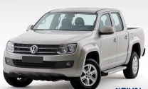 Пороги на автомобиль (подножки) "Silver" Rival для Volkswagen Amarok 2010-2016, 193 см, 2 шт., алюминий, F193AL.5803.1
