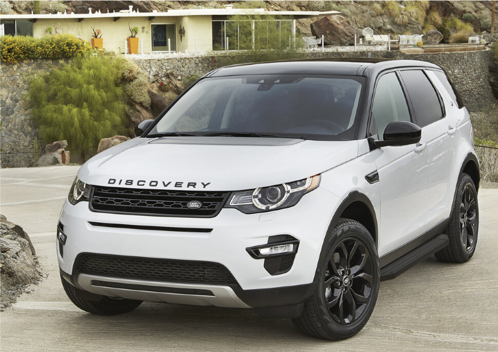 Пороги площадки (подножки) "Premium-Black" Rival для Land Rover Discovery Sport 2014-2019, 180 см, 2 шт., алюминий, A180ALB.3103.1 купить недорого