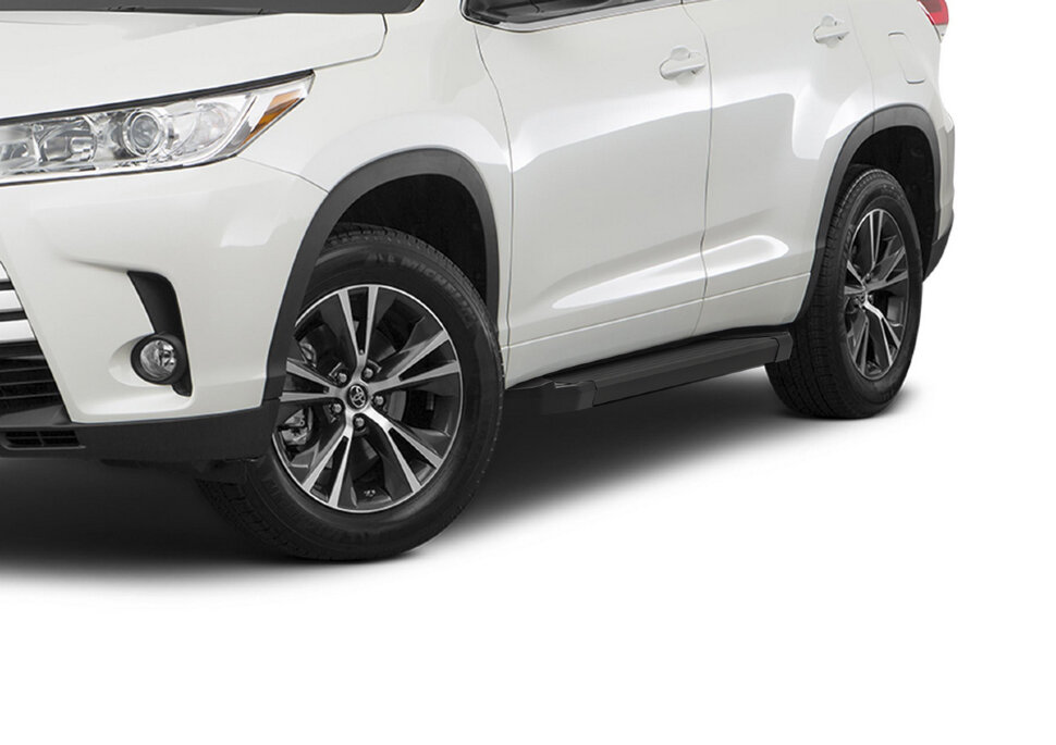 Пороги площадки (подножки) "Black" Rival для Toyota Highlander U50 2013-2020, 180 см, 2 шт., алюминий, F180ALB.5706.1 с доставкой по всей России