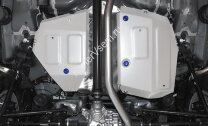 Защита топливного бака Rival для Jeep Compass II 4WD 2017-н.в., штампованная, алюминий 4 мм, с крепежом, 2 части, 333.2742.1