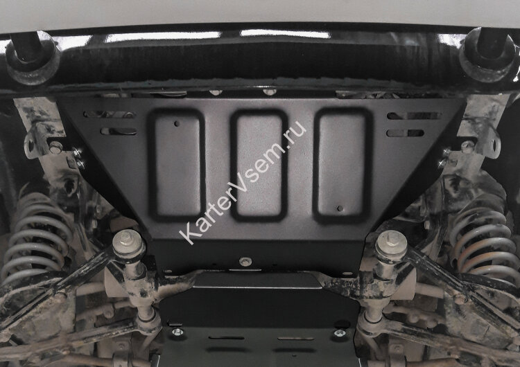 Защита картера АвтоБроня для Lada Niva Legend 2121 2021-н.в., штампованная, сталь 3 мм, с крепежом, 222.06040.1
