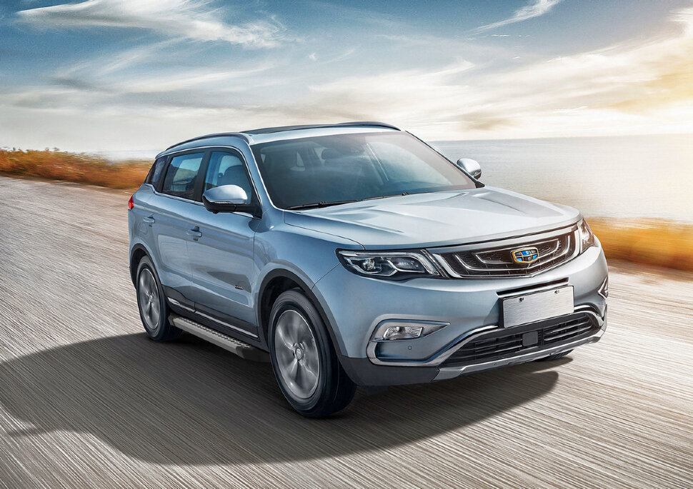 Пороги площадки (подножки) "Bmw-Style круг" Rival для Geely Atlas 2018-н.в., 173 см, 2 шт., алюминий, D173AL.1903.2 купить недорого