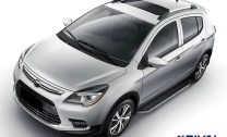 Пороги на автомобиль (подножки) "Premium" Rival для Lifan X50 2015-н.в., 173 см, 2 шт., алюминий, A173ALP.3303.1