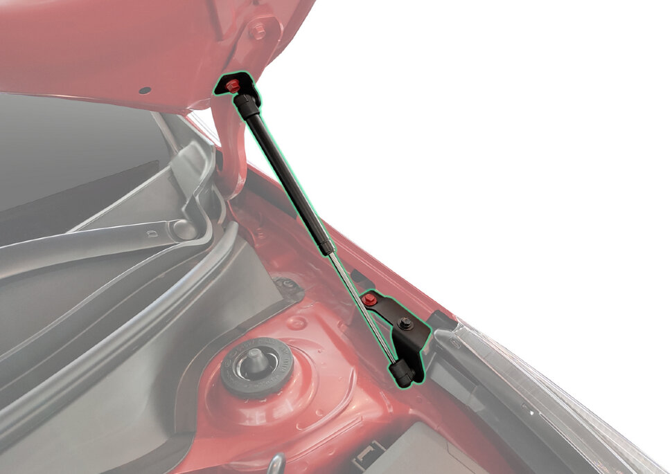 Газовые упоры капота Pneumatic для Kia Rio IV 2017-2020, 2 шт., KU-KI-RI04-00