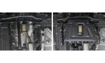Защита кислородного датчика Rival для Renault Arkana 2019-н.в., сталь 1.8 мм, с крепежом, штампованная, 111.4725.3