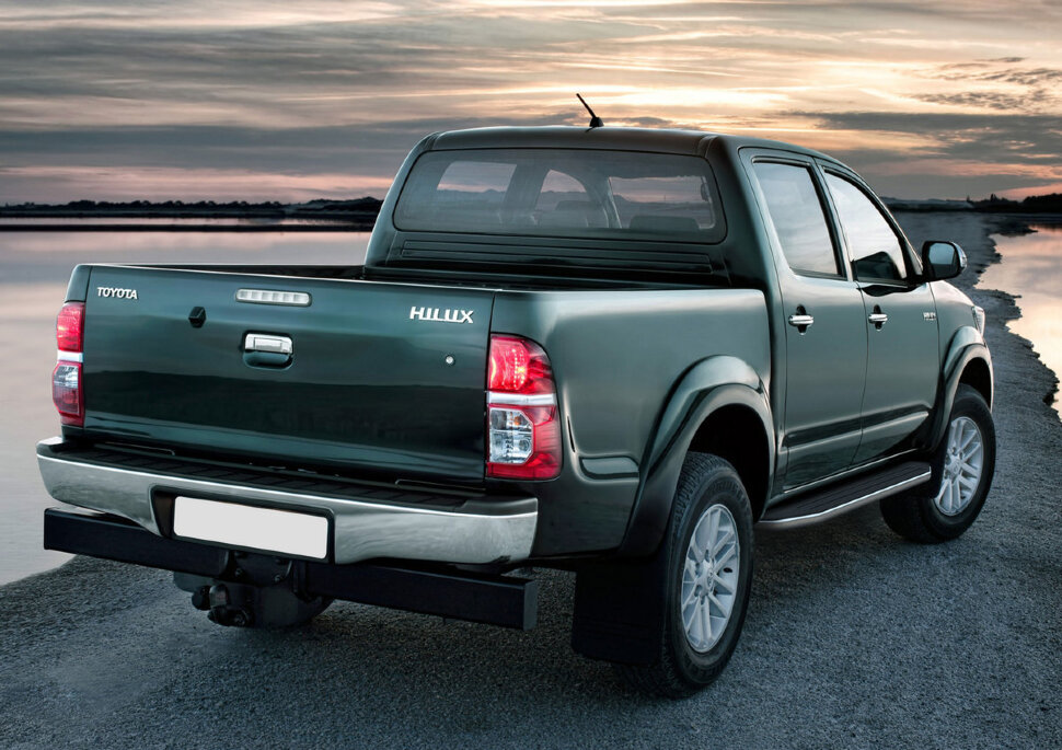 Пороги площадки (подножки) "Premium" Rival для Toyota Hilux VII 2005-2015, 193 см, 2 шт., алюминий, A193ALP.5703.1 купить недорого