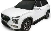 Пороги площадки (подножки) "Premium-Black" Rival для Hyundai Creta II 2021-н.в., 173 см, 2 шт., алюминий, A173ALB.2314.1