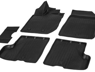 Коврики в салон автомобиля Rival для Lada Xray (без вещевого ящика) 2015-н.в., полиуретан, с крепежом, 5 частей, 16007004