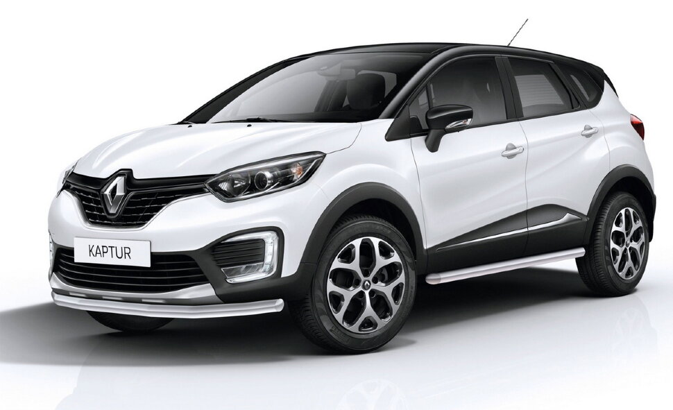 Защита порогов d57 Rival для Renault Kaptur 2016-2020, нерж. сталь, 2 шт., R.4704.003 купить недорого