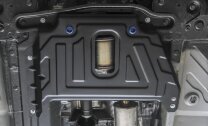 Защита кислородного датчика Rival для Renault Duster I рестайлинг 2015-2021, сталь 1.8 мм, с крепежом, штампованная, 111.4725.3