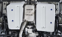 Защита топливного бака Rival для Volkswagen Taos 4WD 2021-н.в., штампованная, алюминий 3 мм, с крепежом, 2 части, 333.5123.1