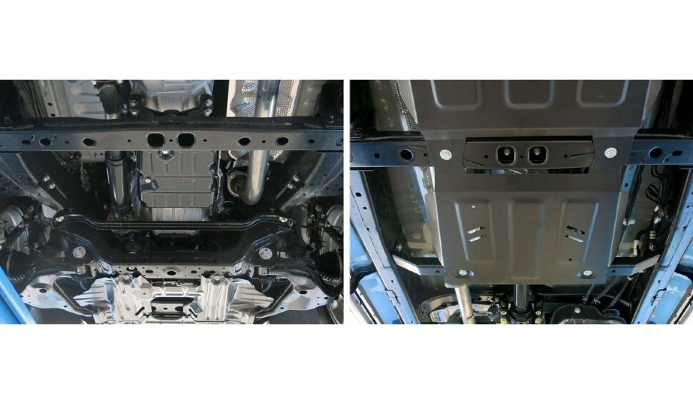 Защита РК Rival для Toyota Hilux VIII 4WD 2015-2018 (устанавл-ся совместно с 2111.5711.1.3), сталь 3 мм, с крепежом, штампованная, 2111.5712.1.3
